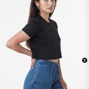 Los Angeles apparel fine jersey crop top